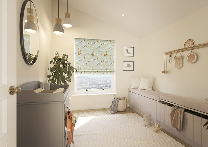 Wild Thing, Sage - Twist&Fit Roman Blind - Image 6